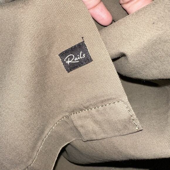 Rails Kerouac Shirt Jacket olive green button front XL XLARGE Unisex New $168 - Picture 8 of 12
